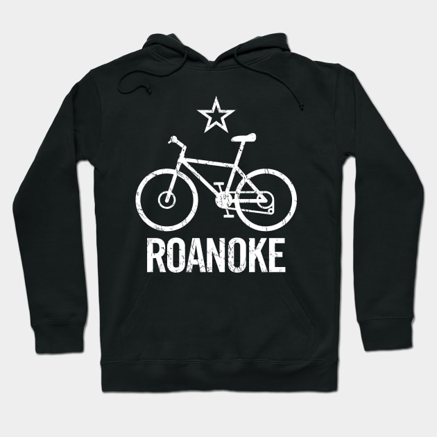 Roanoke VA MTB Mountain Trail Bike Cycling Logo Hoodie by hobrath